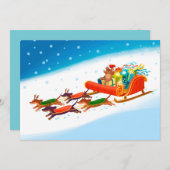 ダックスフントのそりの乗車 シーズンカード (正面/裏面)