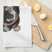ダックスフントのふきん キッチンタオル (四つ折り)