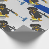 ダックスフントのカール ラッピングペーパー (角)