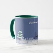 ダックスフントのクリスマスのマグ マグカップ (正面左)