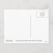 ダックスフントのクリスマスの漫画 シーズンポストカード (裏面)