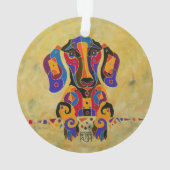 ダックスフントのクリスマスツリーのオーナメント オーナメント (裏面)