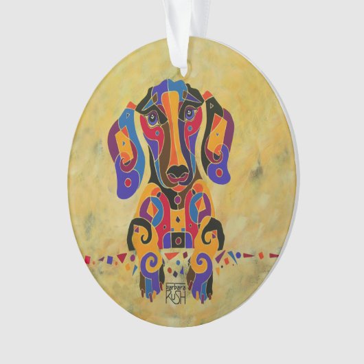 ダックスフントのクリスマスツリーのオーナメント オーナメント (正面)