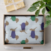 ダックスフントのクリスマスペットティッシュペーパー 薄葉紙 (ギフト)