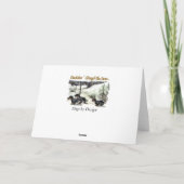 ダックスフントのクリスマス シーズンカード (裏面)