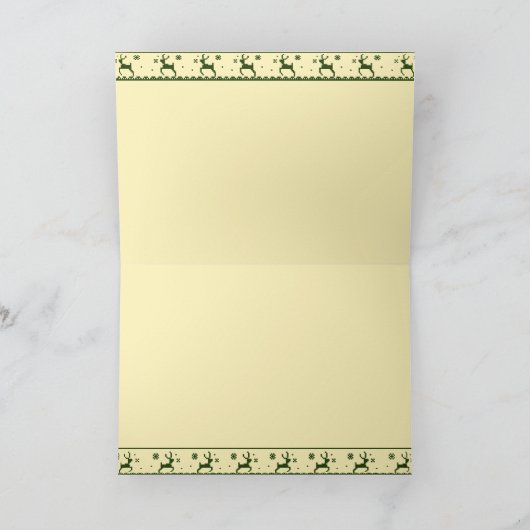 ダックスフントのサンタのメリークリスマス カード (内部)