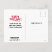 ダックスフントのサンタの休日のおもしろいなウインナー犬のクリスマス シーズンポストカード (裏面)