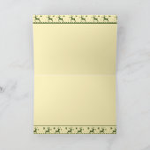 ダックスフントのサンタ メリークリスマス シーン カード (内部)