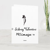 ダックスフントのシドニーのバレンタインカード シーズンカード (裏面)