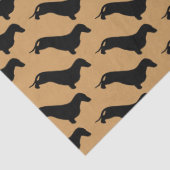 ダックスフントのシルエットの黒 + あなたのアイディア 薄葉紙 (詳細)