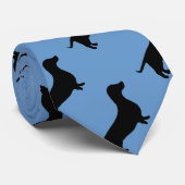 ダックスフントのシルエット色の首のタイ ネクタイ (ロール)