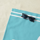 ダックスフントのシルエット ビーチタオル (インサイチュ)