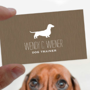 ダックスフントのシルエット ペットウインナー犬 のウインナソーセージ 名刺