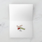 ダックスフントのジングルベルカード シーズンカード (内部)