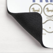 ダックスフントのトリック、おもしろい犬の冗談 マウスパッド (コーナー)