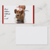 ダックスフントのナースの名刺 名刺 (正面/裏面)