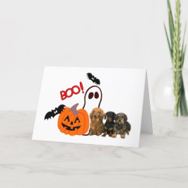 ダックスフントのハロウィンカード カード