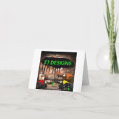 ダックスフントのハロウィンカードBatdogおよびSuperdog カード (裏面)