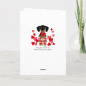 ダックスフントのバレンタインの漫画 シーズンカード (裏面)