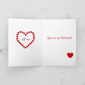 ダックスフントのバレンタインの漫画 シーズンカード (内部)