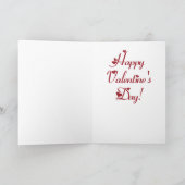 ダックスフントのバレンタインデーカード シーズンカード (内部)