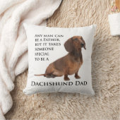 ダックスフントのパパの枕 クッション (ブランケット)