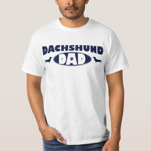 ダックスフントのパパ Tシャツ (正面)