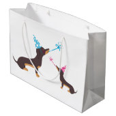 ダックスフントのパーティー ラージペーパーバッグ (裏面アングル)