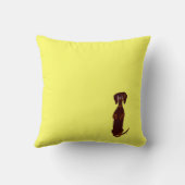 ダックスフントのプリントの枕 クッション (裏面)