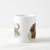 ダックスフントのマグ コーヒーマグカップ (中央)