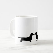ダックスフントのマグ コーヒーマグカップ (正面左)