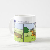 ダックスフントのマグ: 夏 コーヒーマグカップ (正面左)