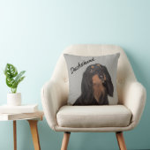 ダックスフントの図解入りの、写真付きのな枕 クッション (椅子)