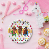 ダックスフントの弦楽三重奏のミュージシャンのパーティーのプレート ペーパープレート (パーティー)