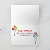 ダックスフントの弦楽三重奏の誕生日 カード (内部)