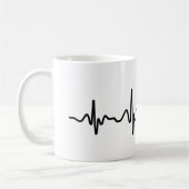 ダックスフントの心拍のクラシックのマグ コーヒーマグカップ (左)