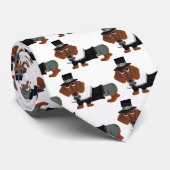 ダックスフントの感謝祭の巡礼者 ネクタイ (ロール)