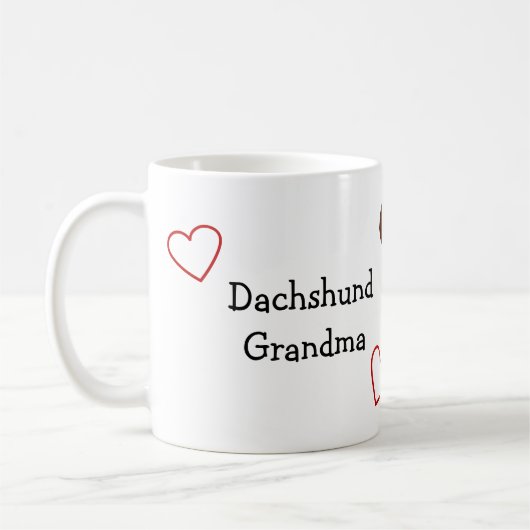 ダックスフントの所有者のマグ コーヒーマグカップ (左)