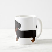 ダックスフントの所有者のユーモア コーヒーマグカップ (正面右)