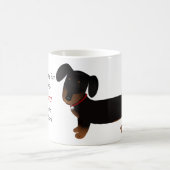 ダックスフントの所有者のユーモア コーヒーマグカップ (中央)