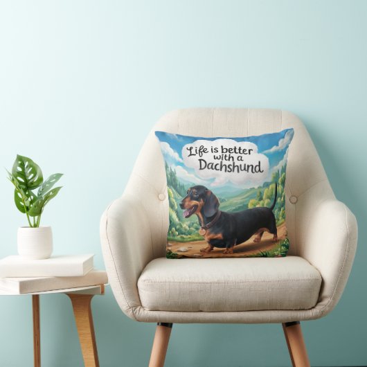 ダックスフントの方が人生は好い クッション (椅子)