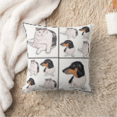 ダックスフントの枕、ブギウギおよびNubbieの枕 クッション (ブランケット)