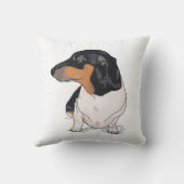 ダックスフントの枕、ブギウギおよびNubbieの枕 クッション (裏面)