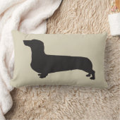 ダックスフントの枕 ランバークッション (ブランケット)