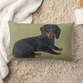 ダックスフントの枕 ランバークッション (ブランケット)