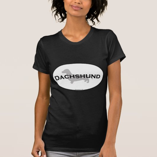 ダックスフントの楕円形 Tシャツ (正面)