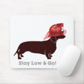 ダックスフントの消防士"低い"滞在 マウスパッド (マウス)