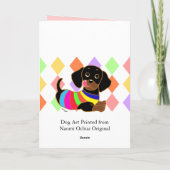 ダックスフントの漫画2の誕生日 カード (裏面)