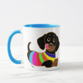 ダックスフントの漫画2 マグカップ (左)