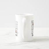 ダックスフントの特性のマグ ボーンチャイナマグカップ (裏面)